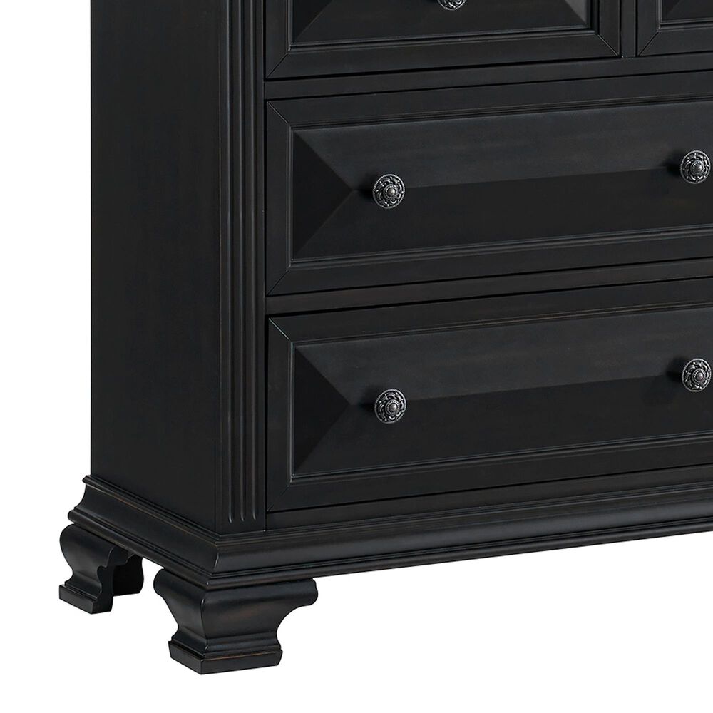 Mayberry Hill Bridgestone 7-Drawer Dresser and Mirror in Black, , large