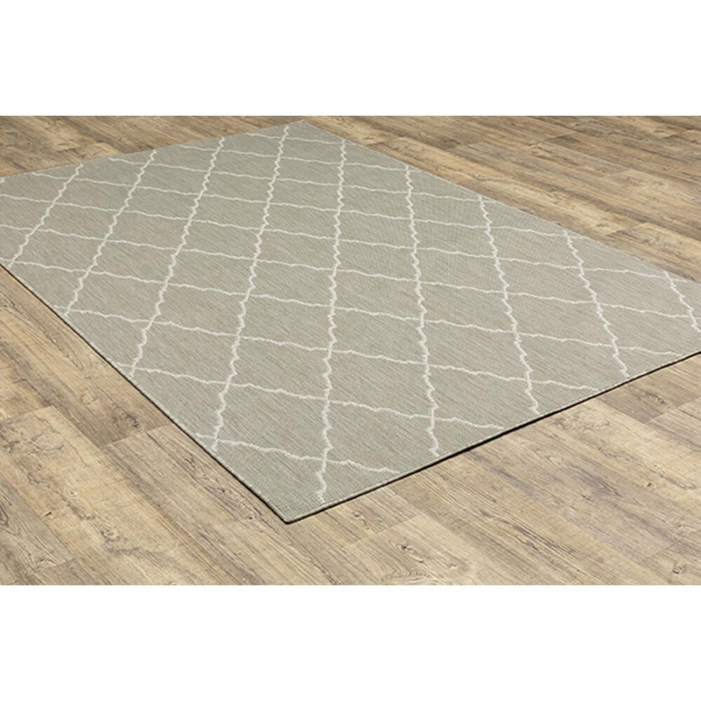 Oriental Weavers Portofino 7225H 5&#39;3&quot; x 7&#39;3&quot; Gray Area Performance Rug, , large
