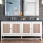 James Martin Vanities Athens 72" Double Bathroom Vanity in Glossy White with 3 cm Charcoal Soapstone Quartz Top and Rectangular Sinks, , large