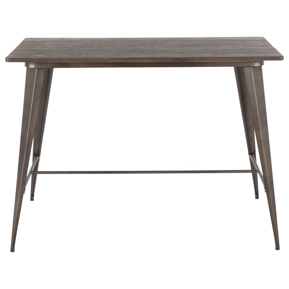 Lumisource Oregon Counter Table in Espresso/Antique, , large