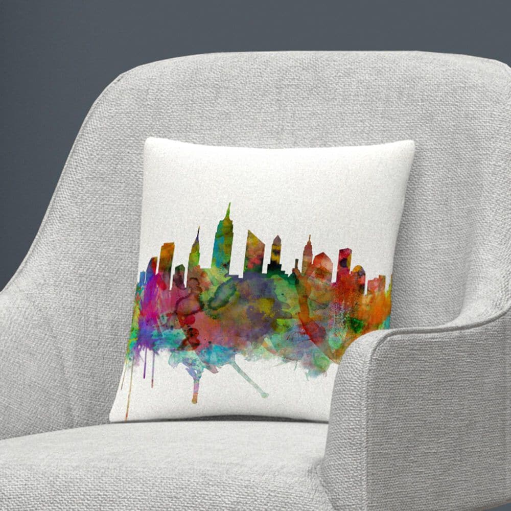 Timberlake Michael Tompsett 'New York City Skyline' 16 x 16 Decorative Throw Pillow, , large