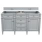 James Martin Vanities Brittany 60" Double Bathroom Vanity in Urban Gray with 3 cm Arctic Fall Solid Surface Top, , large