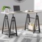 Ashley Bayflynn Adjustable Height Desk in Gunmetal and Whitewashed, , large