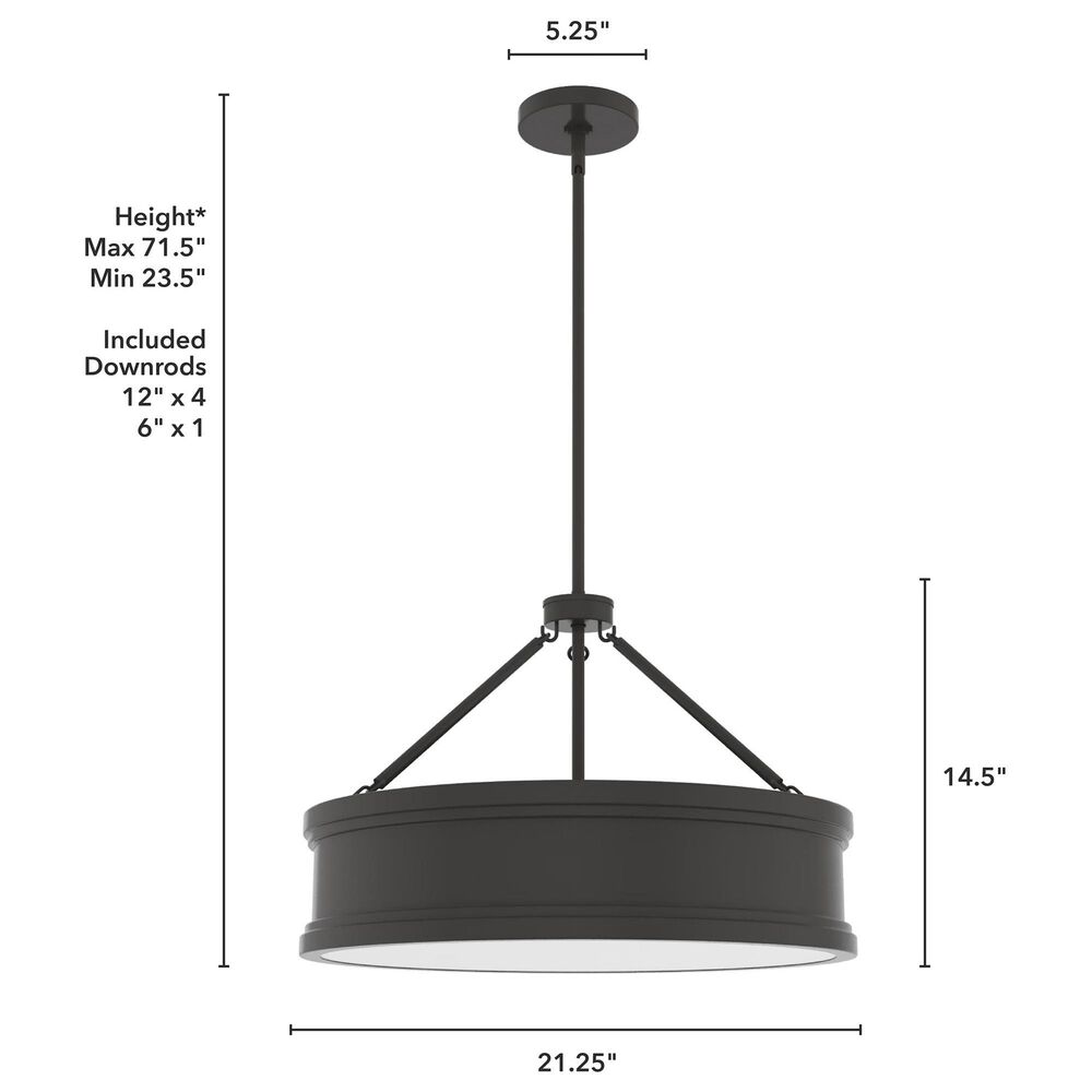 Hunter Capshaw 5-Light Pendant in Noble Bronze, , large