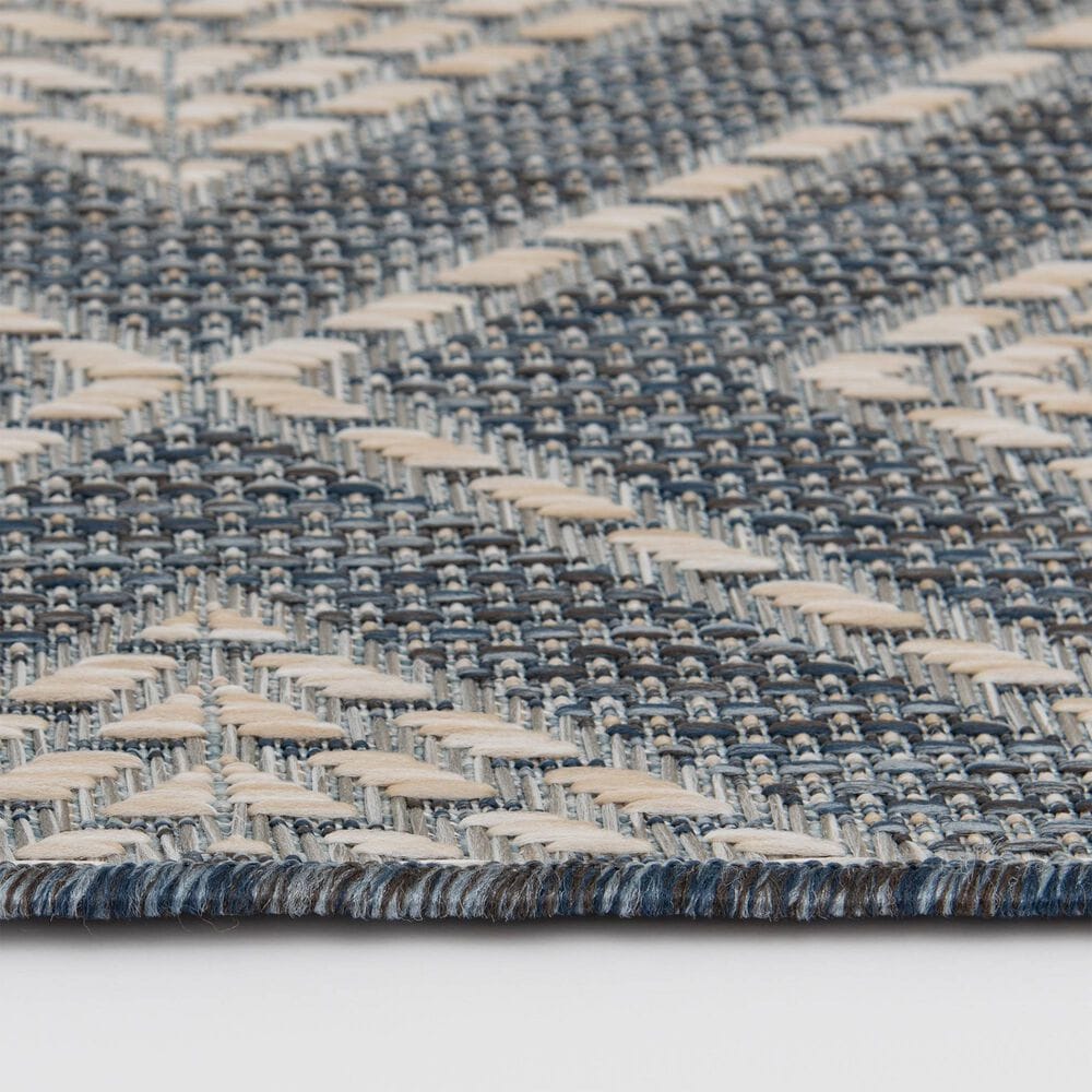 Central Oriental Melbourne Davion 7&#39;10&quot; x 9&#39;10&quot; Lagoon and Vanilla Area Rug, , large