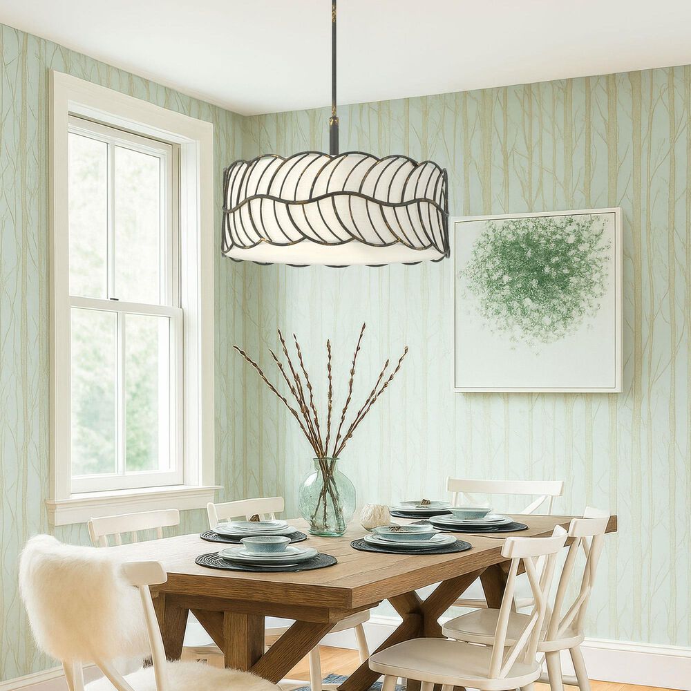 Golden Lighting Simbolo 5-Light Pendant in Antique Black, , large