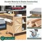 HOMLUX 50" Outdoor Kitchen Island in Natural and Stainless Steel, , large