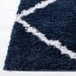 Safavieh August Shag 2"2" x 9" Navy and Ivory Runner, , large
