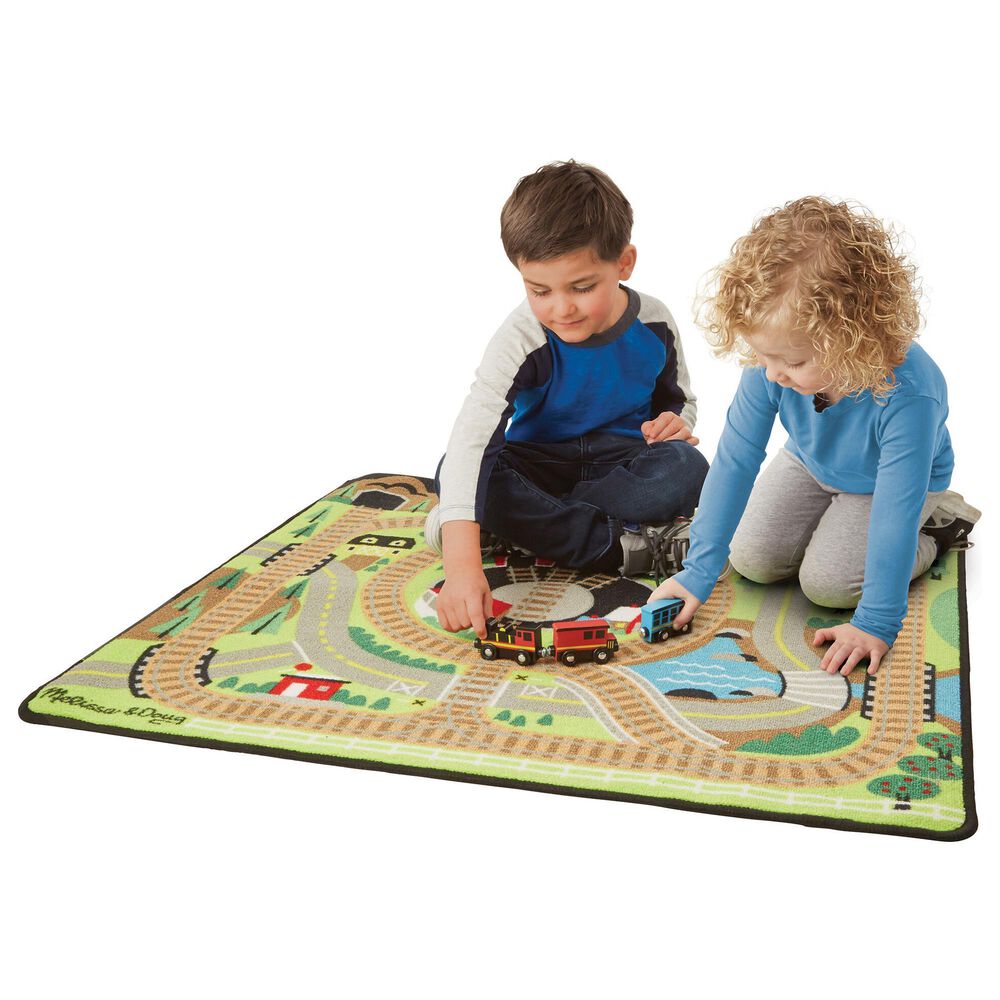 Melissa &amp; Doug Round The Rails Train Rug, , large