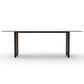 Caracole Pinstripe Dark Dining Table in Dark Chocolate, Rich Walnut and Smoked Bronze - Table Only, , large
