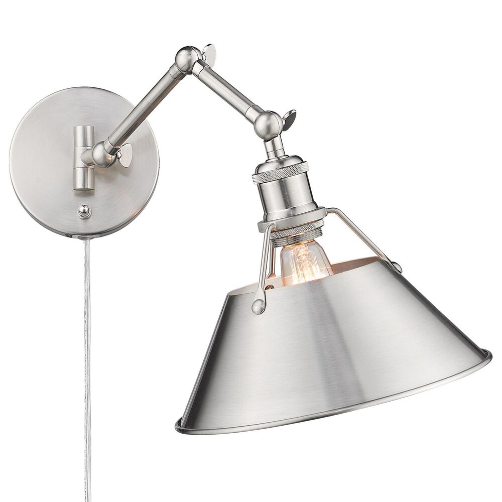 Golden Lighting Orwell 1-Light Wall Sconce in Pewter and Chrome, , large