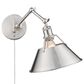 Golden Lighting Orwell 1-Light Wall Sconce in Pewter and Chrome, , large