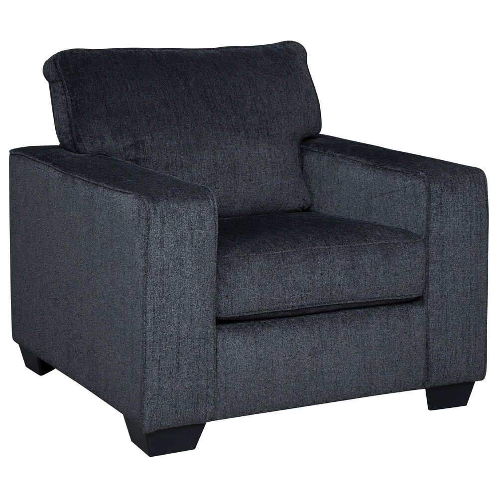 Ashley Altari Chair and Ottoman in Slate, , large
