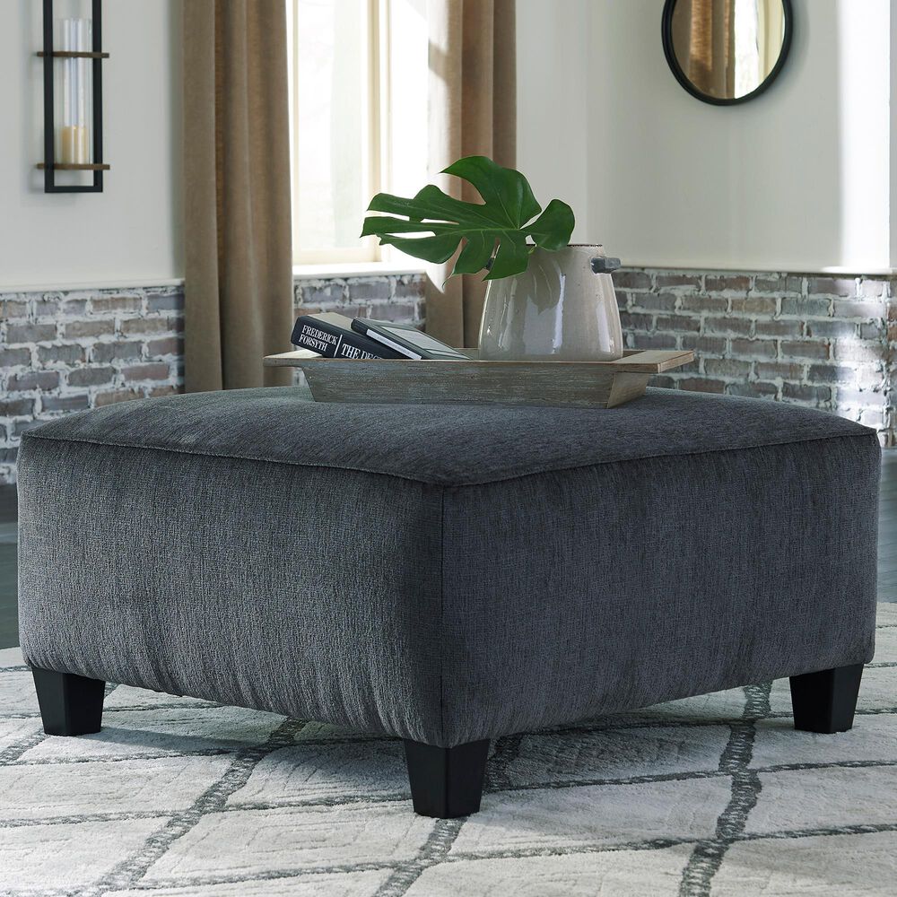 Ashley Abinger Oversized Accent Ottoman in Smoke, , large