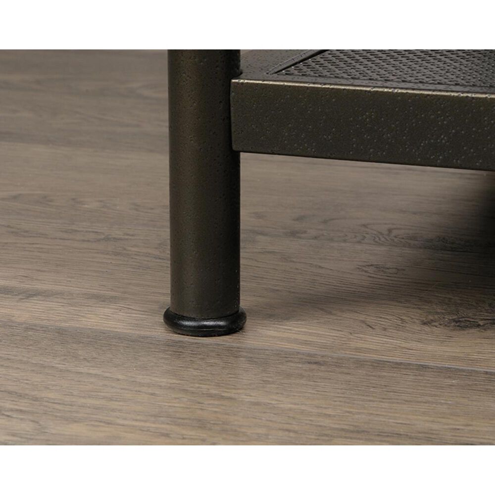 Sauder Boulevard Cafe Executive Desk in Vintage Oak and Black, , large