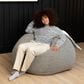 Jaxx HopSeat Bunny Oval Shaped Large Bean Bag Chair in Smoke, , large