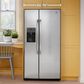 GE Appliances 25.3 Cu. Ft. Side by Side Refrigerator with External Dispenser in Fingerprint Resistant Stainless Steel, , large