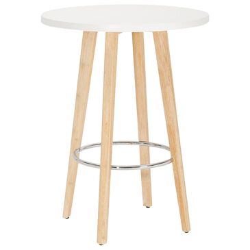 Lumisource Ahoy Counter Height Table in White and Chrome - Table Only, , large