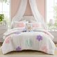 Hampton Park Gracie 4-Piece Full/Queen Comforter Set in White and Purple, , large
