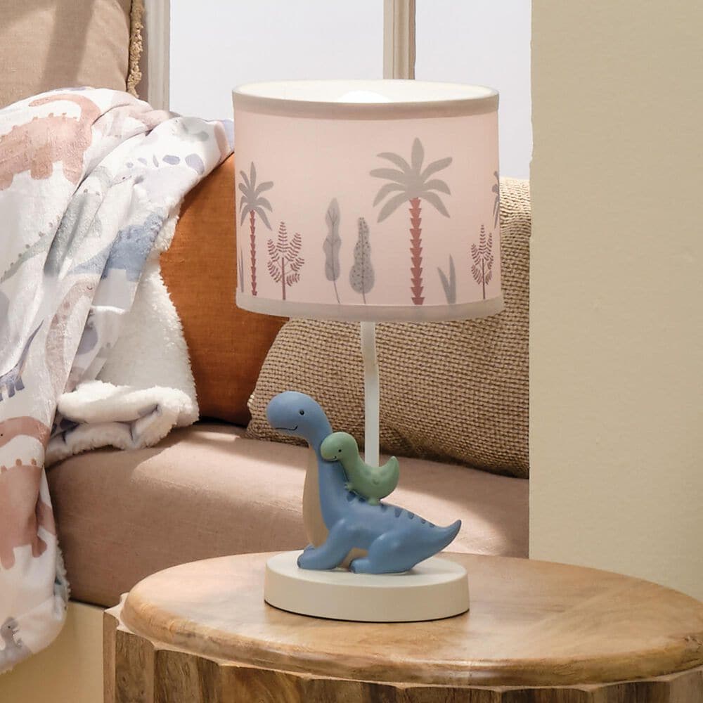 Lambs &amp; Ivy Dino-Might Table Lamp in Blue and Sage Green, , large