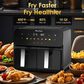HOMLUX 10 Qt Dual Air Fryer with SyncCook in Black, , large