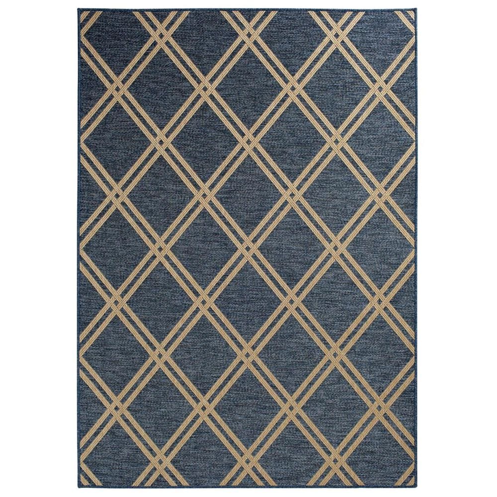 Trisha Yearwood Rug Collection Gather Minot 5"3" x 7"7" Cobalt and Natural Area Performance Rug, , large