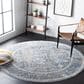 Safavieh Dream DRM402J 6"7" Round Grey and Turquoise Area Rug, , large