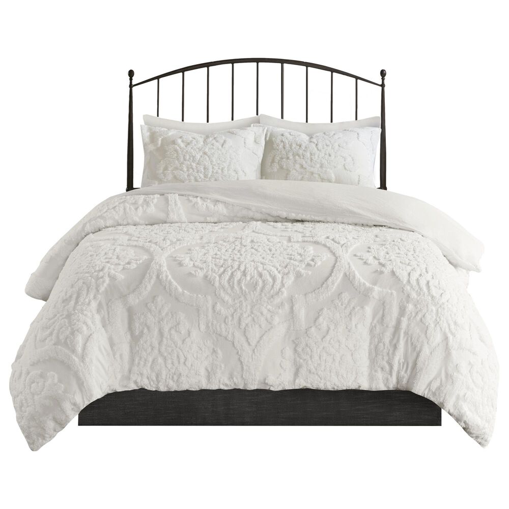 Hampton Park Viola 3-Piece Full/Queen Comforter Set in White, , large
