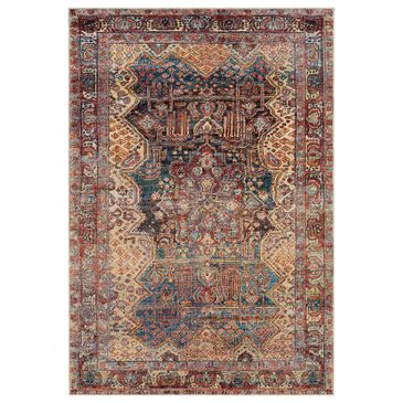 Surya Amelie 2"7" x 7"10" Blue, Orange, Saffron, Green and Tan Runner, , large