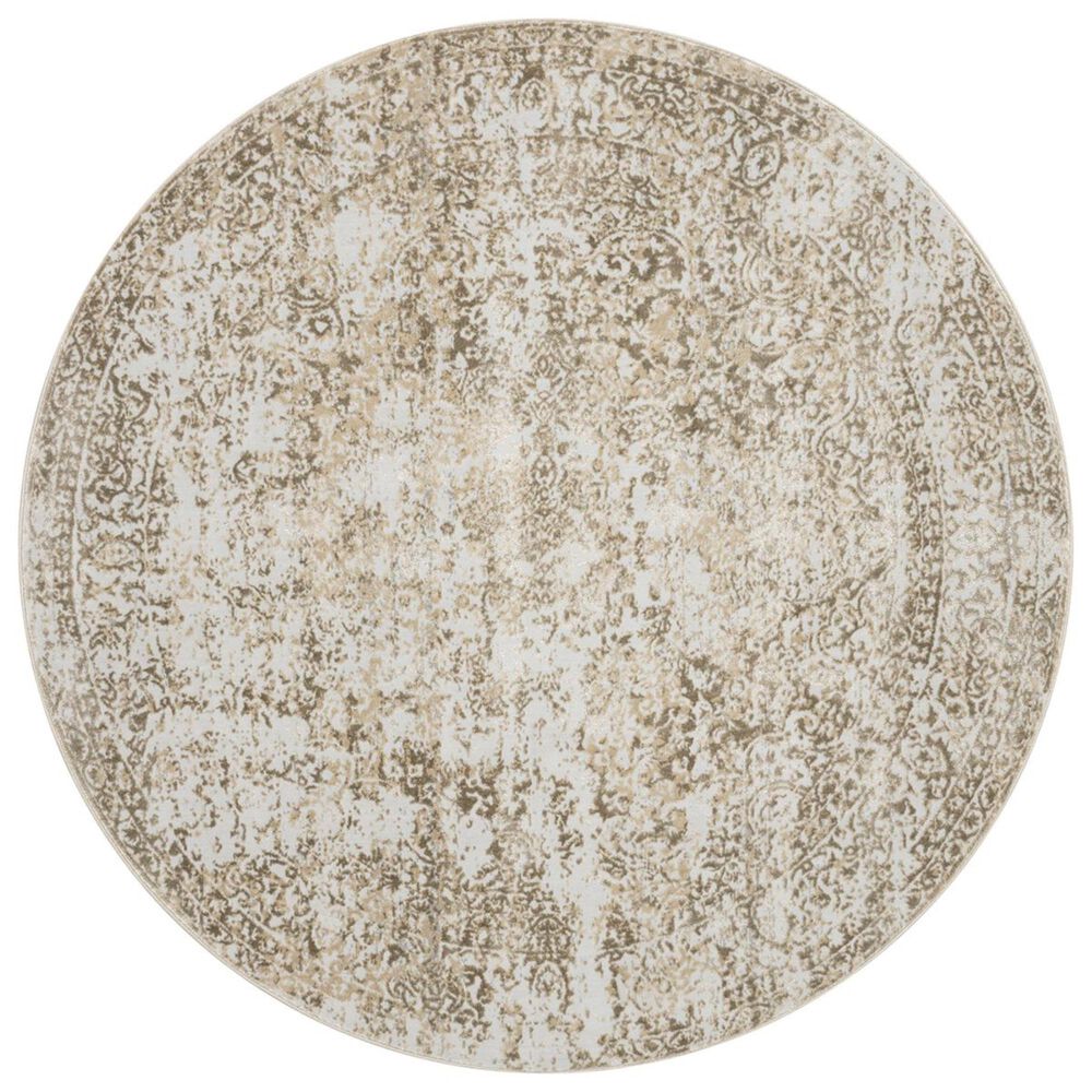 Loloi Patina PJ-03 5"3" Round Champagne and Light Grey, , large