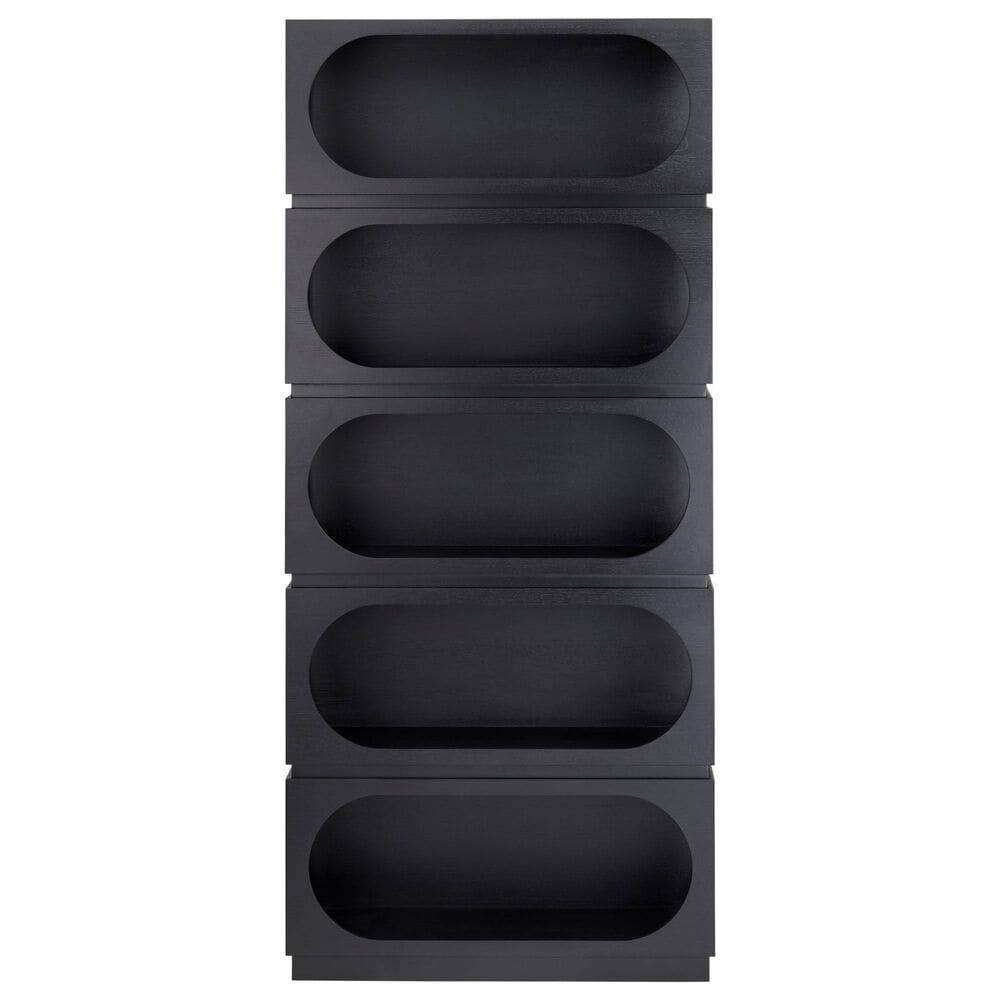 Slatehouse Ezra 5-Shelf Etagere in Black, , large