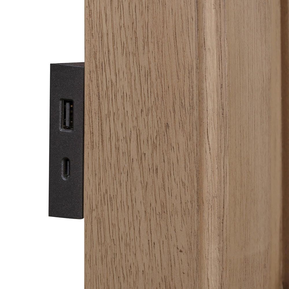Riva Ridge Oxford 3-Piece King Panel Bedroom Set in Tan USB Ports, , large