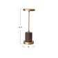 Teak Interiors Metal & Mango Wood LED Touch Table Lamp, , large