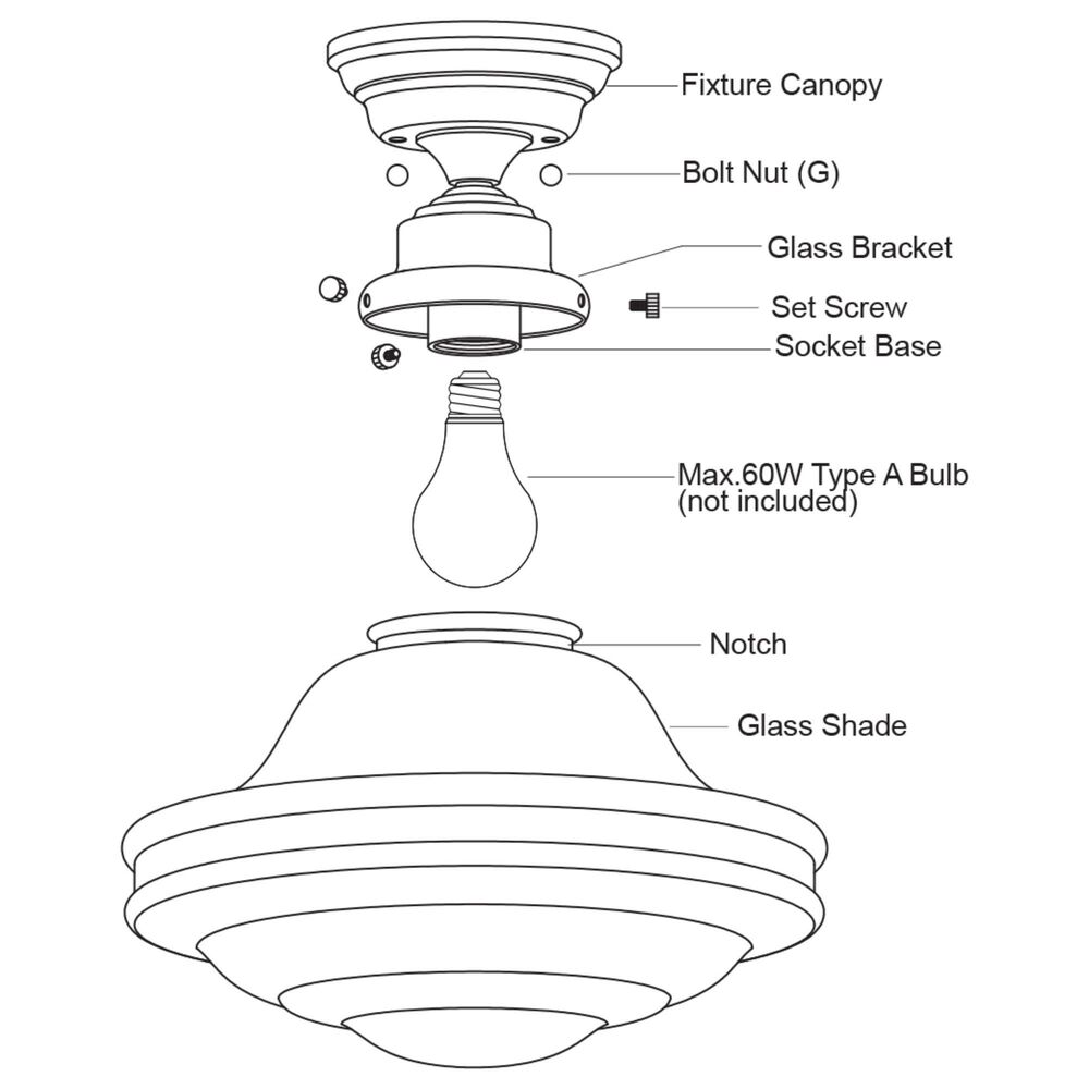 Vaxcel Huntley 12" 1-Light Semi Flush Mount with White Glass Shade in Natural Brass, , large
