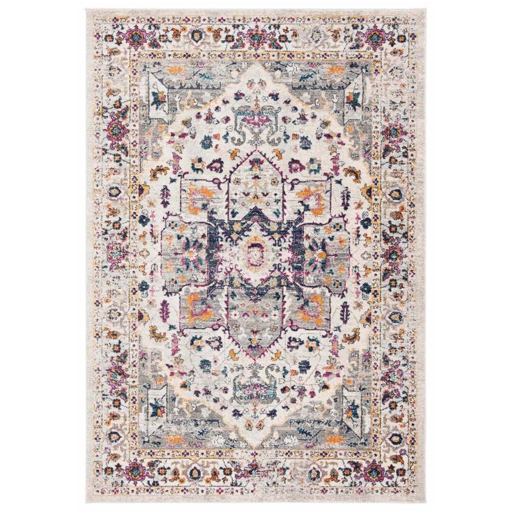 Safavieh Evoke EVK275A 5"1" x 7"6" Ivory and Grey Area Rug, , large