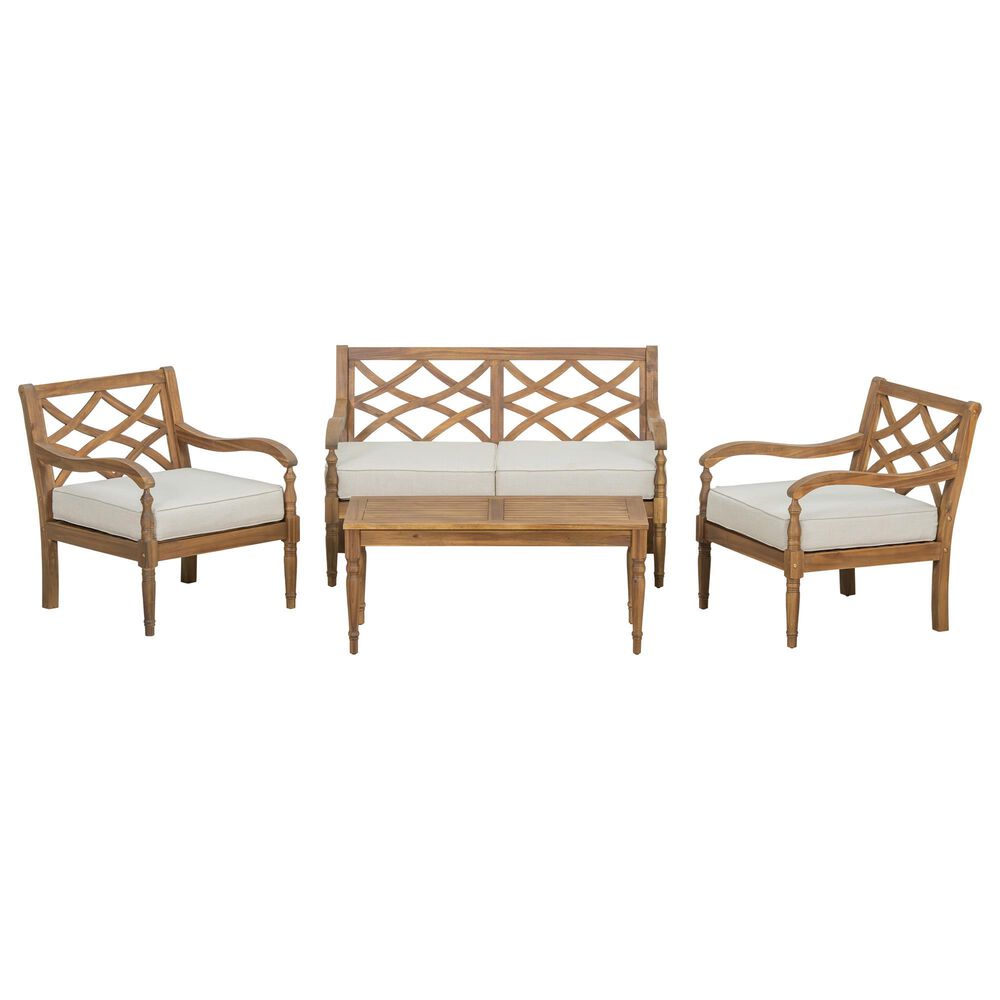 HOMLUX 4-Piece Outdoor Conversation Set in Beige, , large