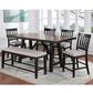 Steve Silver Halle 6-Piece Counter Height Dining Set in Ebony and Honey, , large