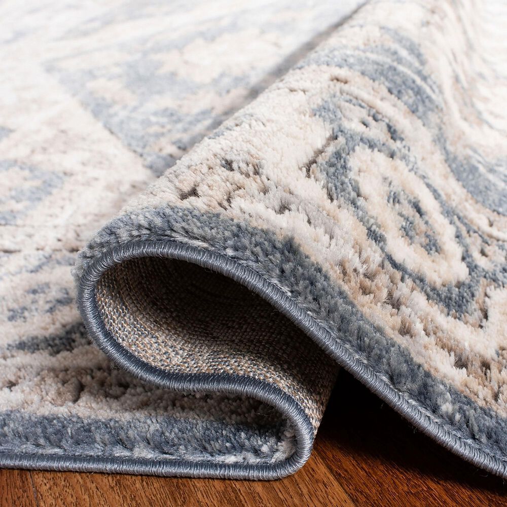Safavieh Oregon 2&#39;2&quot; x 8&#39; Ivory and Blue Runner, , large
