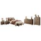 Urban Home Roycroft 5 Piece Queen Upholstered Panel Bed without Bench in Brown, , large