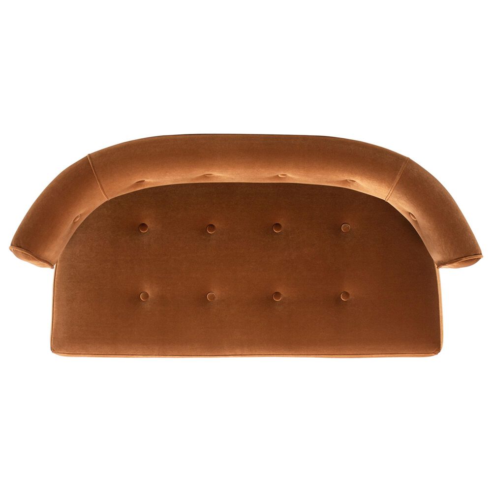 Jennifer Taylor Home Jared Bench Settee in Burnt Orange Velvet, , large