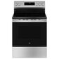 GE Appliances 4-Piece Kitchen Package with 25.7 Cu. Ft. French Door Refrigerator and 5.3 Cu. Ft. 5-Element Freestanding Electric Range in Stainless Steel, , large