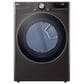 LG 5 Cu. Ft. Front Load Washer and 7.4 Cu. Ft. Gas Dryer Laundry Pair with Pedestals in Black Steel, , large