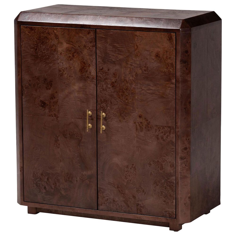 Baxton Studio Valora Storage Cabinet in Dark Walnut Brown, , large