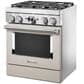 KitchenAid 30" Professional Smart Dual Fuel Range in Matte Milkshake, , large