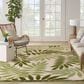 Nourison Aloha ALH18 12" x 15" Ivory and Green Indoor/Outdoor Area Rug, , large