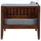 Linon Home Decor Summerlyn Patio Corner Chair with Walnut Frame in Grey, , large
