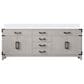Lexora Home Laurel 80" Double Bathroom Vanity in White Oak with White Quartz Top and Rectangular Sinks, , large