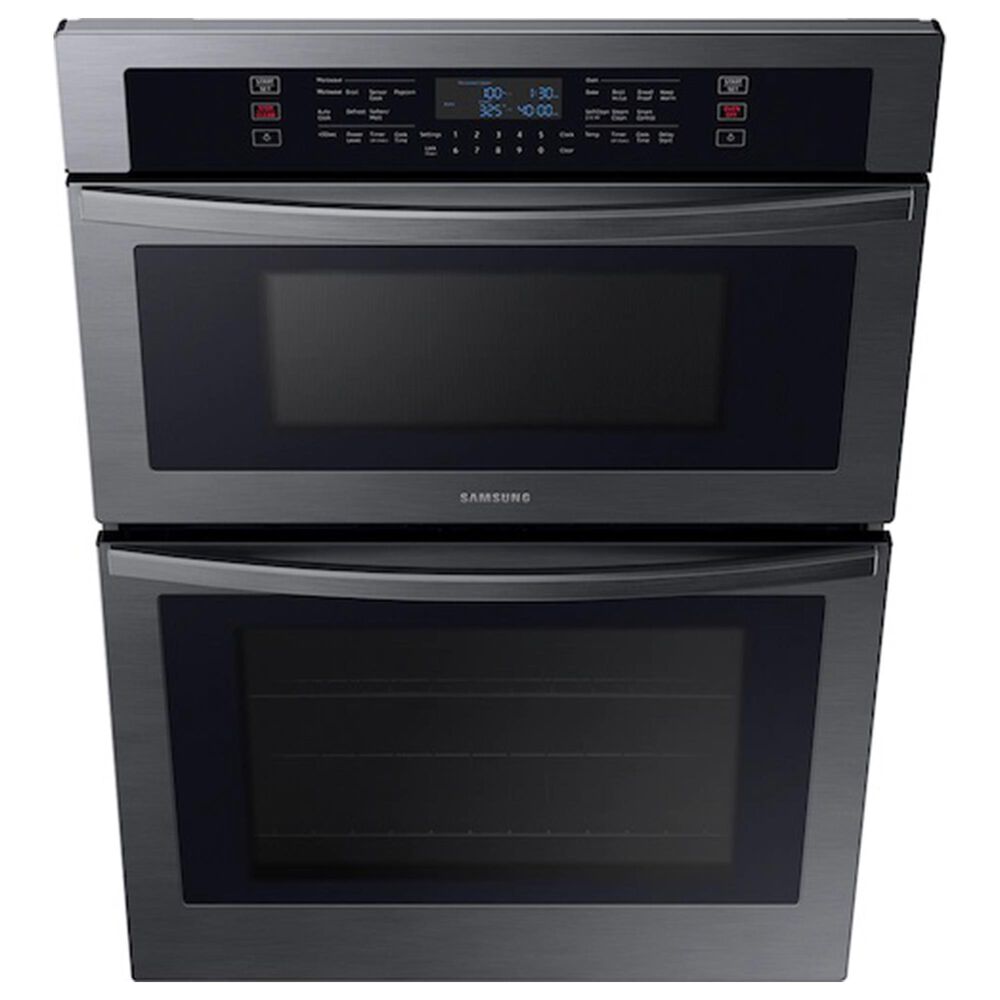 Samsung 30" Microwave Combination Wall Oven in Black Stainless Steel