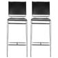 Zuo Modern Soar Bar Stools in Black and Silver (Set of 2), , large