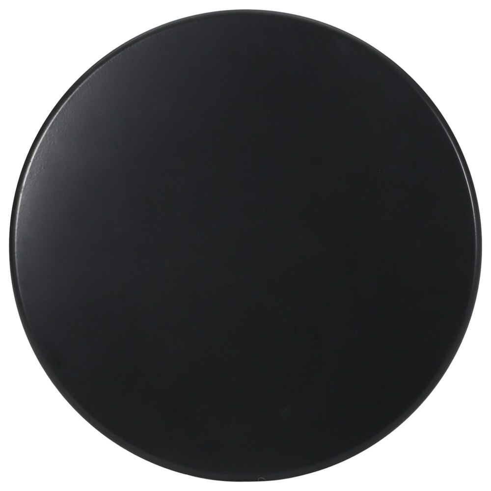 Hearth and Haven Nevada Round Patio Side Table in Matte Black, , large